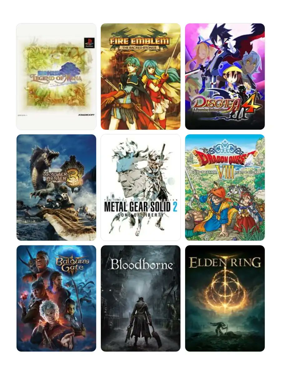 kai_7176's tweet photo. 私を構成する9つのゲーム
昔の作品多めになったけど、記憶に強く残っているのはここらへん
それぞれに語り切れない思い出があるなあ
#My9Games #私を構成する9つのゲーム https://t.co/z3ALl6wl4r