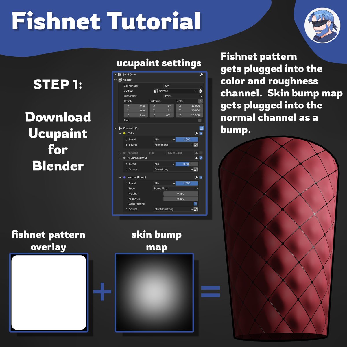Easy fishnets in blender 🦵
