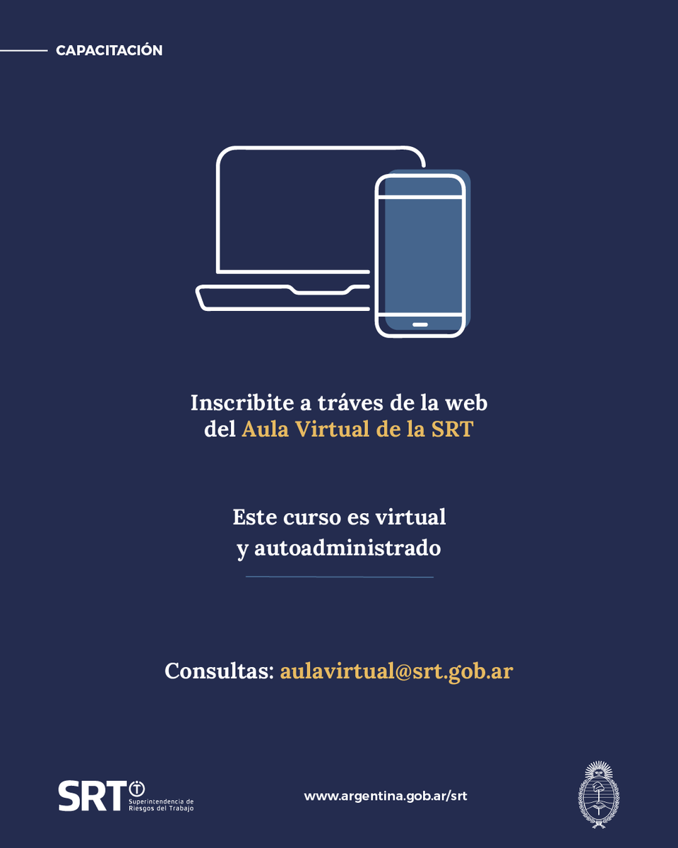 SRTArgentina's tweet photo. 🎓CAPACITACIÓN SRT

🔵 CURSO MARZO – ELEMENTOS DE PROTECCIÓN PERSONAL
🔎Encontrá más información en el link https://t.co/nUorKoHaZL  

Haciendo del trabajo un lugar seguro
#TrabajoSeguro
#Seguridadlaboral https://t.co/jt9vcmszJ7