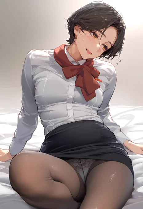 「もー…わたしこういうの似合わないって〜」 と言いつつ着てはくれる裕子さん