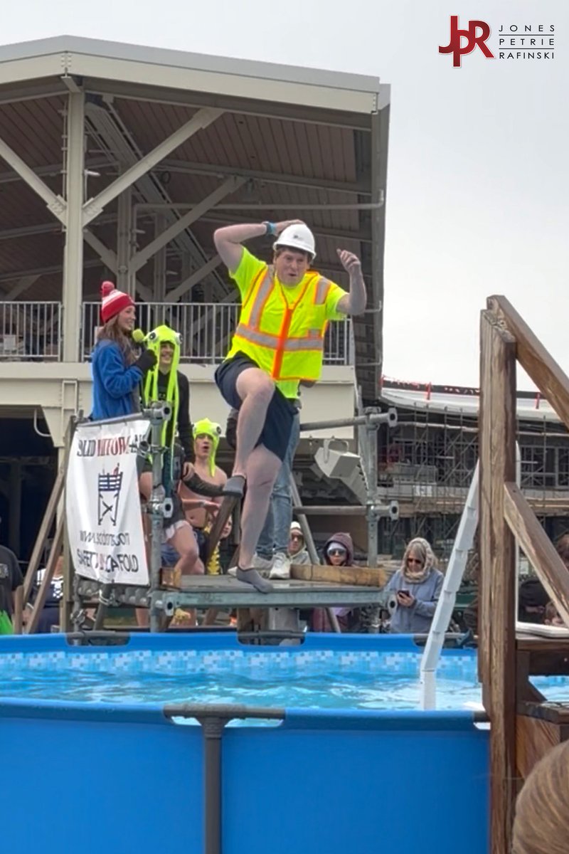 JPR1Source's tweet photo. Graduate Engineer Jackson took one for the team at the 2026 Polar Plunge on Saturday! 

Thanks to everyone who donated! We’re proud to share that JPR matched every contribution, bringing our total impact to $2,000 in support of Special Olympics Indiana! https://t.co/97STQkZxqc