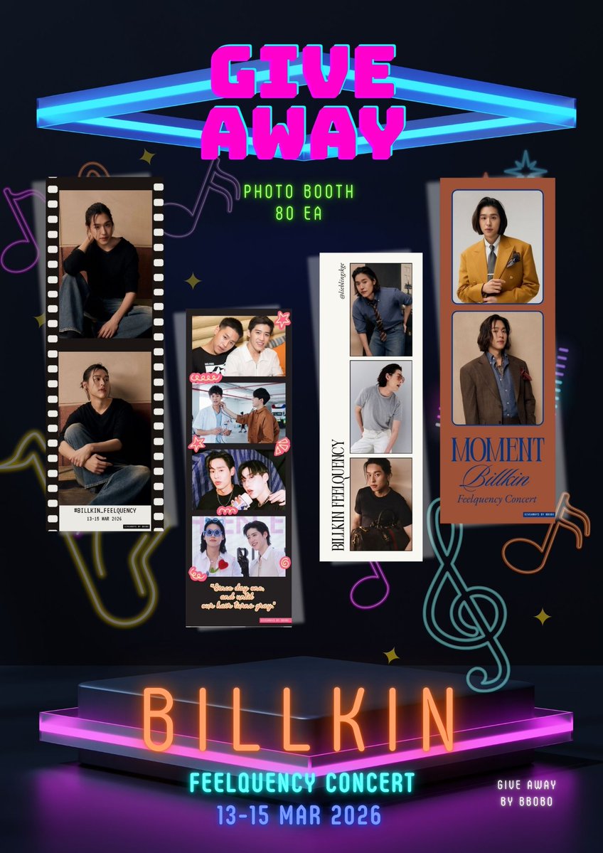 🎰กอวชิ้นที่ 2  #ใช่เทอซื้อให้ 
(สตกไดคัท100% ขนาดเบิ้ม 2.5 นิ้ว/ชิ้น - มี 7แบบ)
และชิ้นที่ 3 aka พ่อรูปหล่อ
มีอย่างละ 80 ชิ้นนะจ๊ะ มาช่วยพาพิ่กลับบ้านเน้อแม่ๆ
--
📅13 และ 15 Mar 2026  
📍อิมแพค (ตรงไหนยังม่ะนู้)  
#BILLKIN_FEELQUENCY  #bbillkin #GiveawaysforBKPPFC 🎤🎷