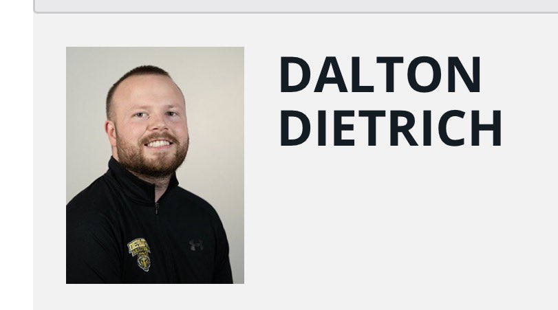 DePauw_MBB's tweet photo. Wishing a happy birthday to 4th year assistant coach @DaltonDietrich7 

We appreciate your positive attitude and attention to detail! #TigerPride https://t.co/IMykKvrlEH