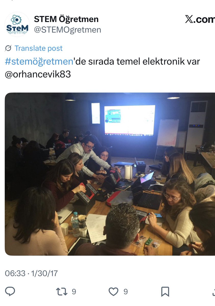 Yazarınız <a href="/burcuaybat/">Burcu Aybat</a> Adnan Oktar’ın kurucusu olduğu Doğa Bilimleri Derneği’nin sahte teknoloji eğitimcisi Orhan Çevik ile verdiği Maker Öğretmen, STEM  Öğretmen eğitimleri nedir, anlatabilir. 
tedmersin.k12.tr/ted-stem-acade…

<a href="/AliApaydin79/">Ali Apaydın</a> <a href="/ORHANBURSALI/">ORHAN BURSALI</a> <a href="/mneesn/">Mine Esen</a> <a href="/mkirikkanat/">Mine G. Kırıkkanat</a>