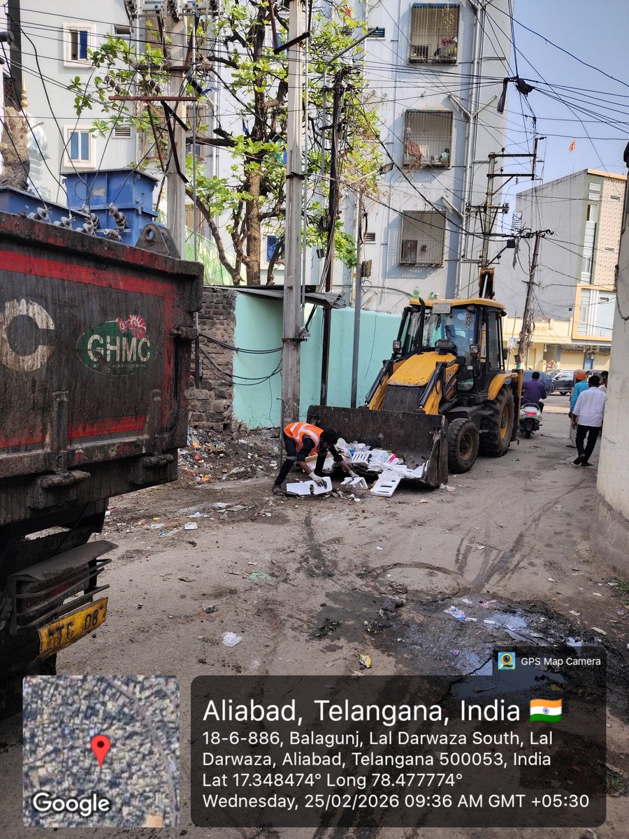 aeeghmc149's tweet photo. @GHMCOnline @MohdAhm20415855 @DC_Yakutpura Dear Sir,

Deeply Regret the inconvenience caused.

The site has been inspected and the garbage has been cleared and Ramky officials have been instructed to increase the frequency of lifting of the GVP- during day and night time to avoid any further issues.

Thank you sir. https://t.co/lAUT0UmAJ6