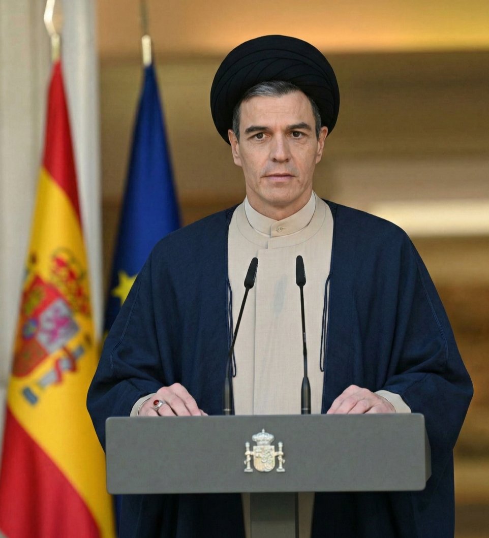 The Ayatollah of Spain, Pedro Sánchez, has prohibited the United States from using Spanish military bases to carry out strikes on Iran.
