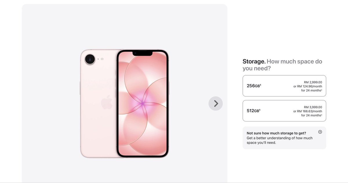 XavierNaxa's tweet photo. Rasmi iPhone 17e

Pra-pesanan: 4 Mac 2026
Jualan Rasmi : 11 Mac 2026 https://t.co/sS2I5QlcwM