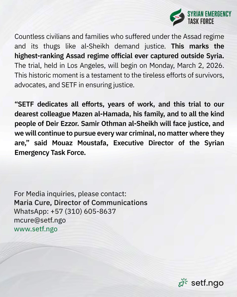 Syrian Emergency Task Force tweet media