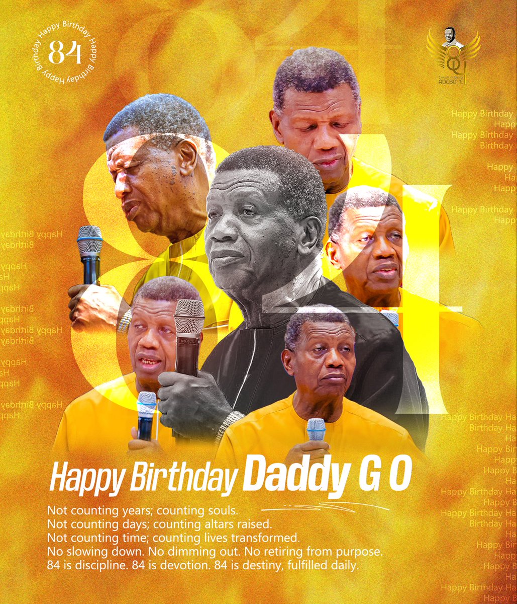 DeyemiGraphics's tweet photo. Designed this.. 
my father! my father!! ✨🥳

#EAAat84 https://t.co/kThklNKisn