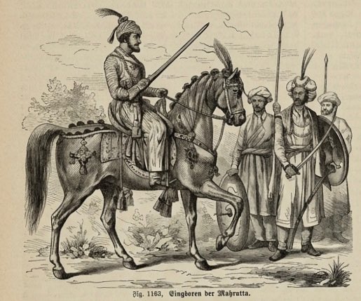 Maharattakshtra's tweet photo. Authentic Portrait of Chhatrapati Shivaji Maharaj

In the 1870s, in Germany, a large encyclopaedia-like reference work titled “Illustrierte Konversations-Lexikon” was being compiled. This encyclopaedia was published by the publishing house of Franz Otto Spamer (1820–1886), which operated from Leipzig and Berlin.

In the volume published in 1877, a portrait of Chhatrapati Shivaji Maharaj was printed, with the caption beneath it reading “Häuptlinge der Mahratten,” meaning “Chief of the Marathas.”