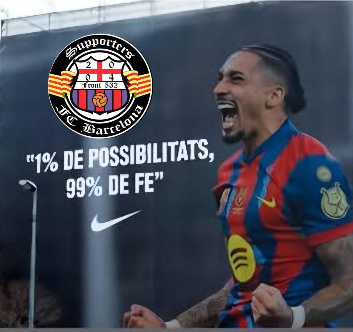 FRONT532oficial's tweet photo. Tot allò que a alguns els sembla absurd, a nosaltres ens dona sentit a la vida....
SOM-HI CULERS!!!
SOM-HI BARÇA!!!!
#Remuntarem
#Supporters
#FCB
#FCBarcelona
#FCBlive
#Antimadridistes
#Barça
#SenseLaGradaNoEnsAgrada
#VolemLaGradaDAnimació
#LaCopaMola https://t.co/GJZUXZWQfy