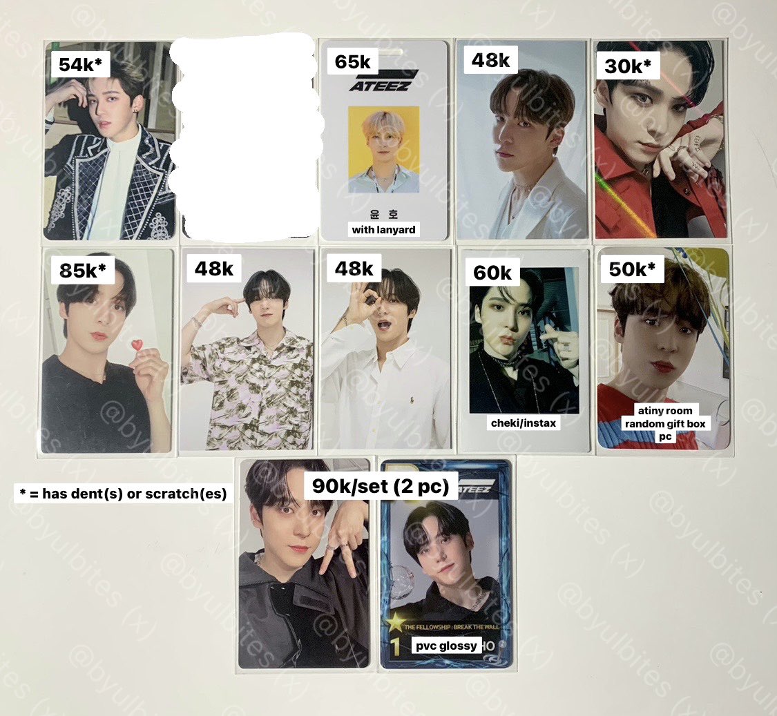 byulbites's tweet photo. wts / want to sell [clearance sale]

ateez yunho photocards + pouch md

💰 price incl all fees (nominal up 100k prefer splitpay ya)
📍 karawang, jawa barat
 
x no sensi/fussy buyer! x
x no hit n run! x
pls do not refer as mp

dm for more details! https://t.co/KRElbnqngt