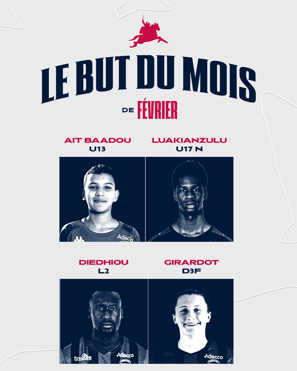 ClermontFoot's tweet photo. ⚽️ 𝑳𝒆 𝒃𝒖𝒕 𝒅𝒖 𝒎𝒐𝒊𝒔 𝐝𝒆 𝐟𝐞́𝐯𝐫𝐢𝐞𝐫

4 Clermontois(es), 4 buts ✨
La #TeamCF63, qui mérite le titre de plus beau but ? 🤔

🗳️Votez pour votre favori ici ➡️ https://t.co/NkX9k2XC5M https://t.co/CrvN5bzGtd