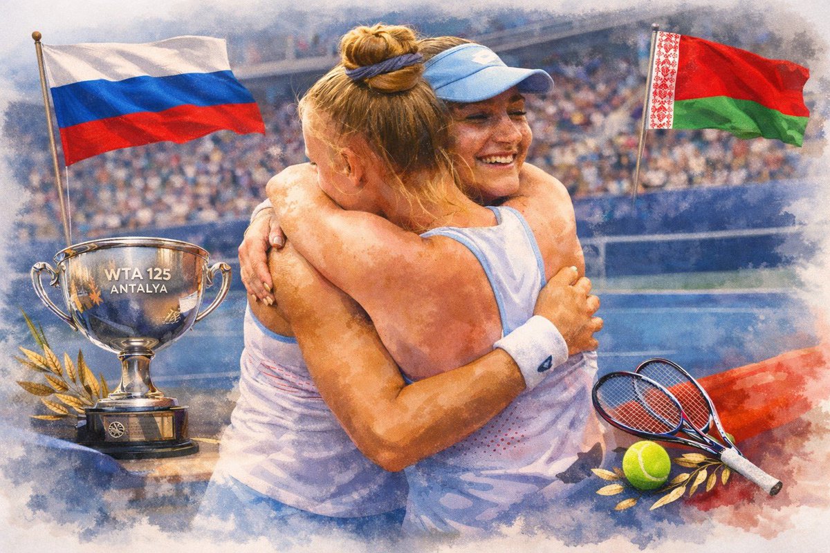 RusEmbTurkey's tweet photo. 🇷🇺🇧🇾Rusya'dan Mariya Kozyreva ve Belarus'tan İrina Shymanovich, Antalya'da düzenlenen WTA 125 tenis turnuvasında galip geldiler.

Bu muhteşem sonuç münasebetiyle kendilerine tebriklerimizi sunar, gelecekte de profesyonel spor kariyerlerinde başarılarının devamını dileriz! https://t.co/evQCoIekgA