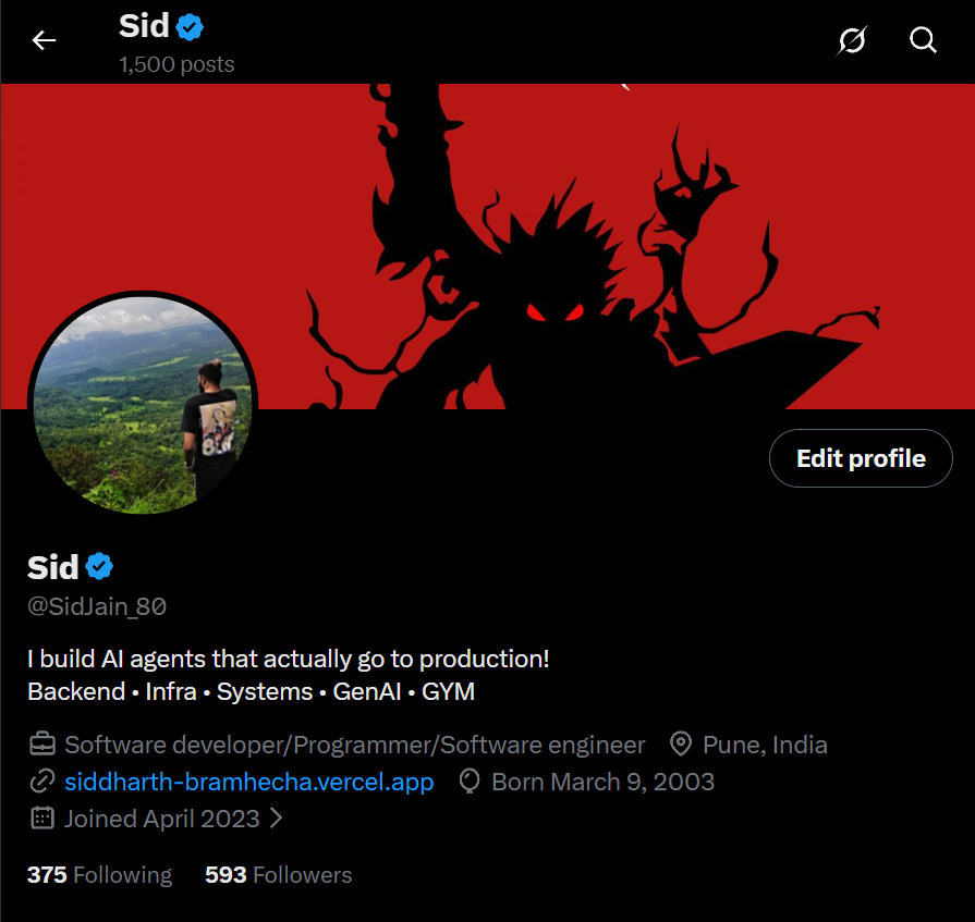 Sid tweet media