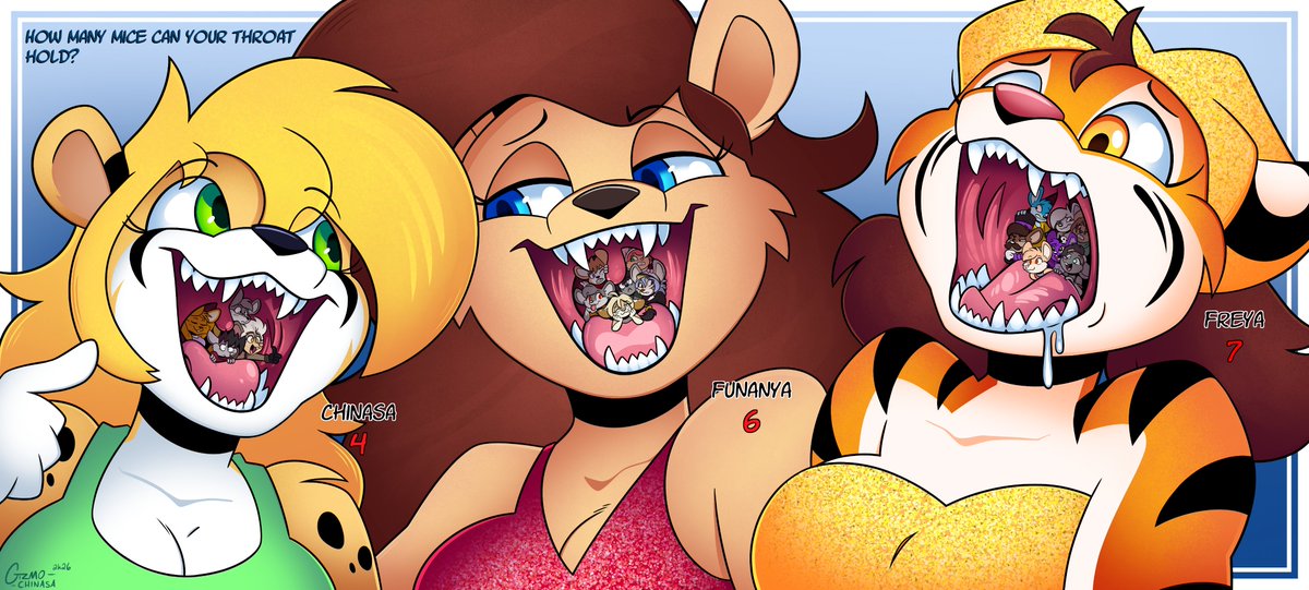 What do you do when you and your two feline-friends have a bunch of your mouse-friends around? You have a little contest, of course!

I would tag everyone involved but I would exceed the character limit. Besides, you know who you are!