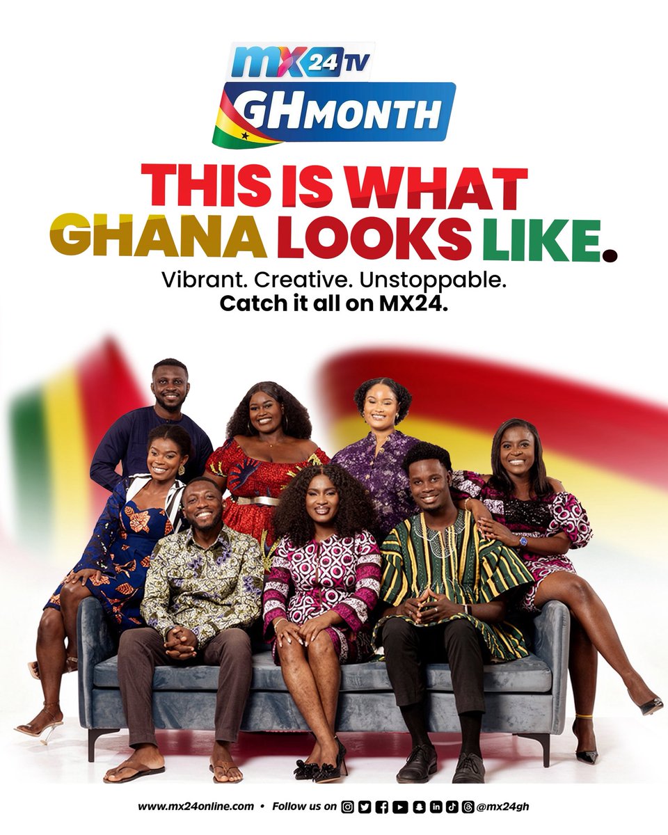 mx24gh's tweet image. This is what Ghana looks like 
Vibrant. Creative. Unstoppable.
All through March, catch the true spirit of Ghana on MX24—on air, online and on the ground.

#mx24gh #funfearlessfactual #ProudlyGhanaian #GhanaMonth