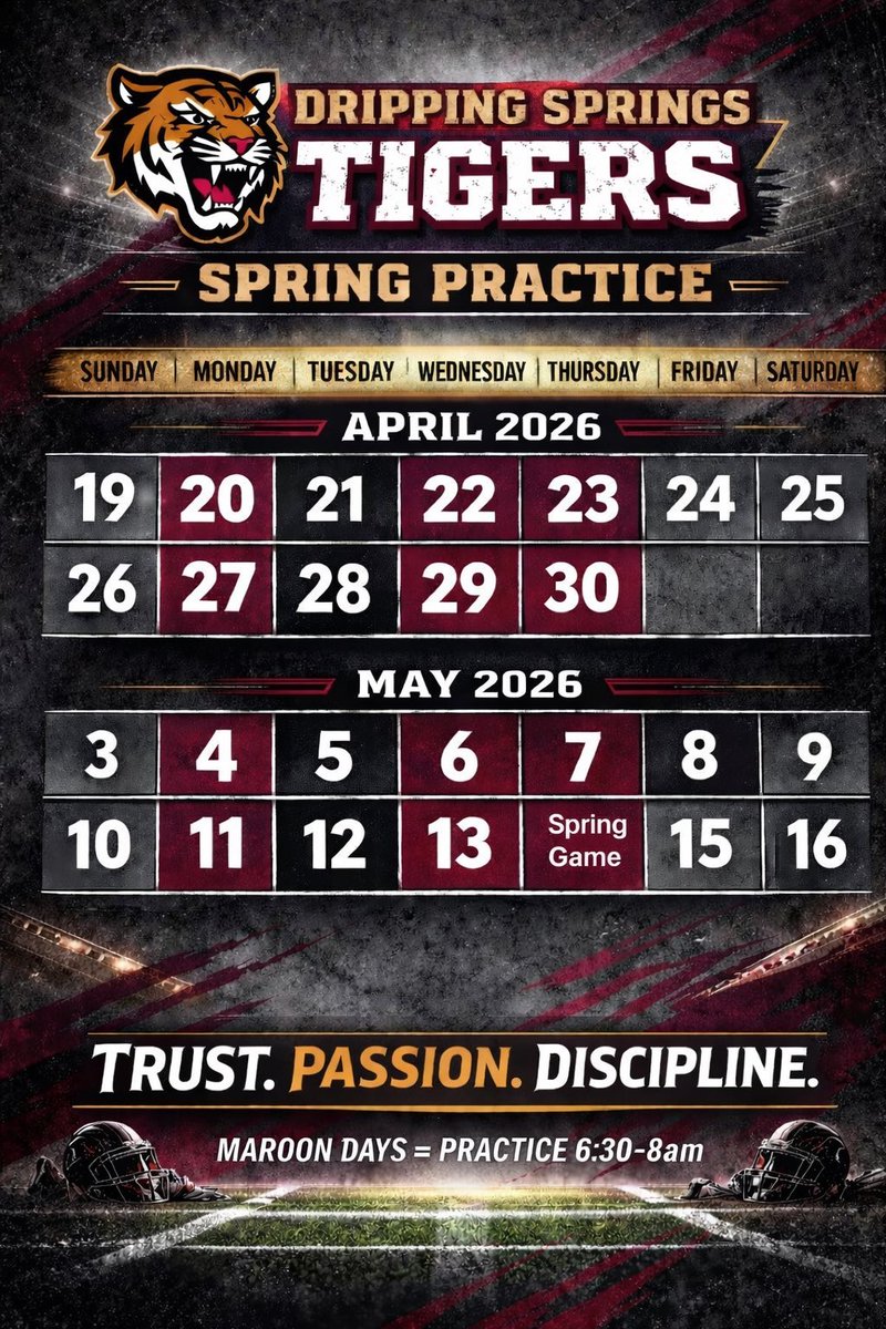 Spring Football <a href="/DripFB/">Dripping Springs HS Football</a> Coaches come see what makes our program so great!

<a href="/KJJFlood/">Kyle Flood</a> <a href="/Coach_Nady/">Jeff Nady</a> <a href="/FBCoachK/">Chris Klenakis</a> <a href="/CoachKekuewa/">Keli'i Kekuewa</a> <a href="/Coach__Myers/">Jeff Myers</a> <a href="/CoachTrautFB/">Phil Trautwein</a> <a href="/CutterLeftwich/">Cutter Leftwich</a> <a href="/LoadholtPhil/">Phil Loadholt</a> <a href="/BenTawwater/">Ben Tawwater</a> <a href="/ClayMcGuireTTU/">Clay McGuire</a> <a href="/GarinJustice/">Garin Justice</a> <a href="/CoachJames73/">Coach James</a> <a href="/Emannaghavi/">Eman Naghavi</a> <a href="/CoachRickerOL/">AJ Ricker</a> <a href="/AustinWoods50/">Austin Woods</a>