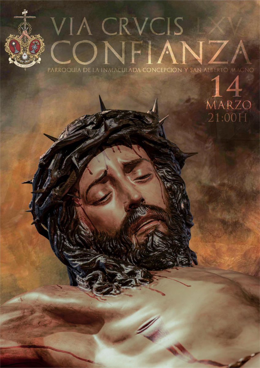 cristoconfianza's tweet photo. #CULTOS | CARTEL ANUNCIADOR VÍA
CRUCIS 2026

Inmersos ya en este tiempo cuaresmal, nuestra Pro-Hermandad quiere hacer público el cartel anunciador del Vía Crucis del Santísimo Cristo de la Confianza para este presente año 2026. https://t.co/3kPNew6TG1
