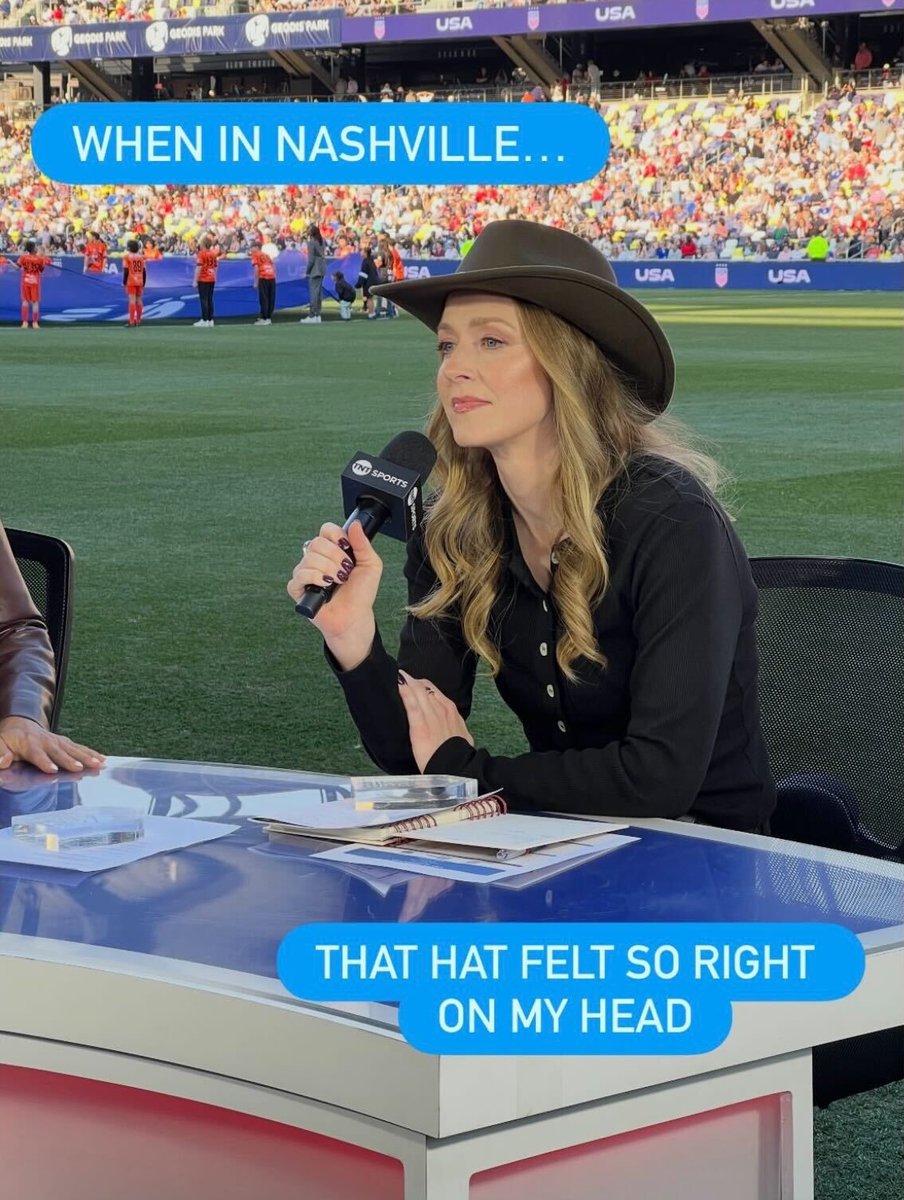 WomensGameMIB's tweet photo. Cowgirl Becky has been unlocked in Nashville 🤠

📸 @beckysauerbrunn https://t.co/Fo4fNn5BLI
