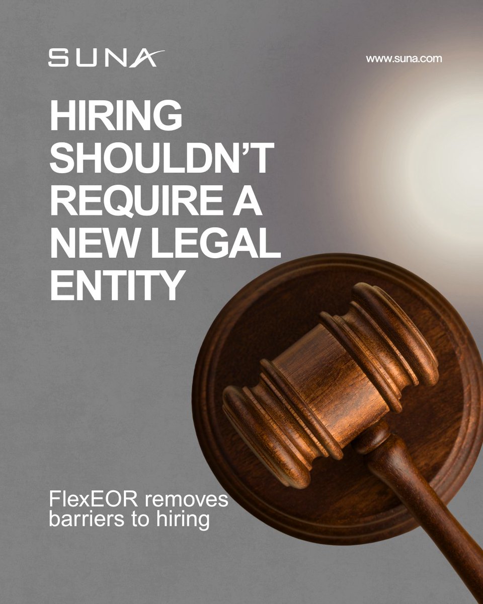 SunaSolutions's tweet image. When growth🌳 depends on speed, FlexEOR simplifies employment while keeping compliance intact.

#FlexEOR #GlobalHiring #WorkforceStrategy