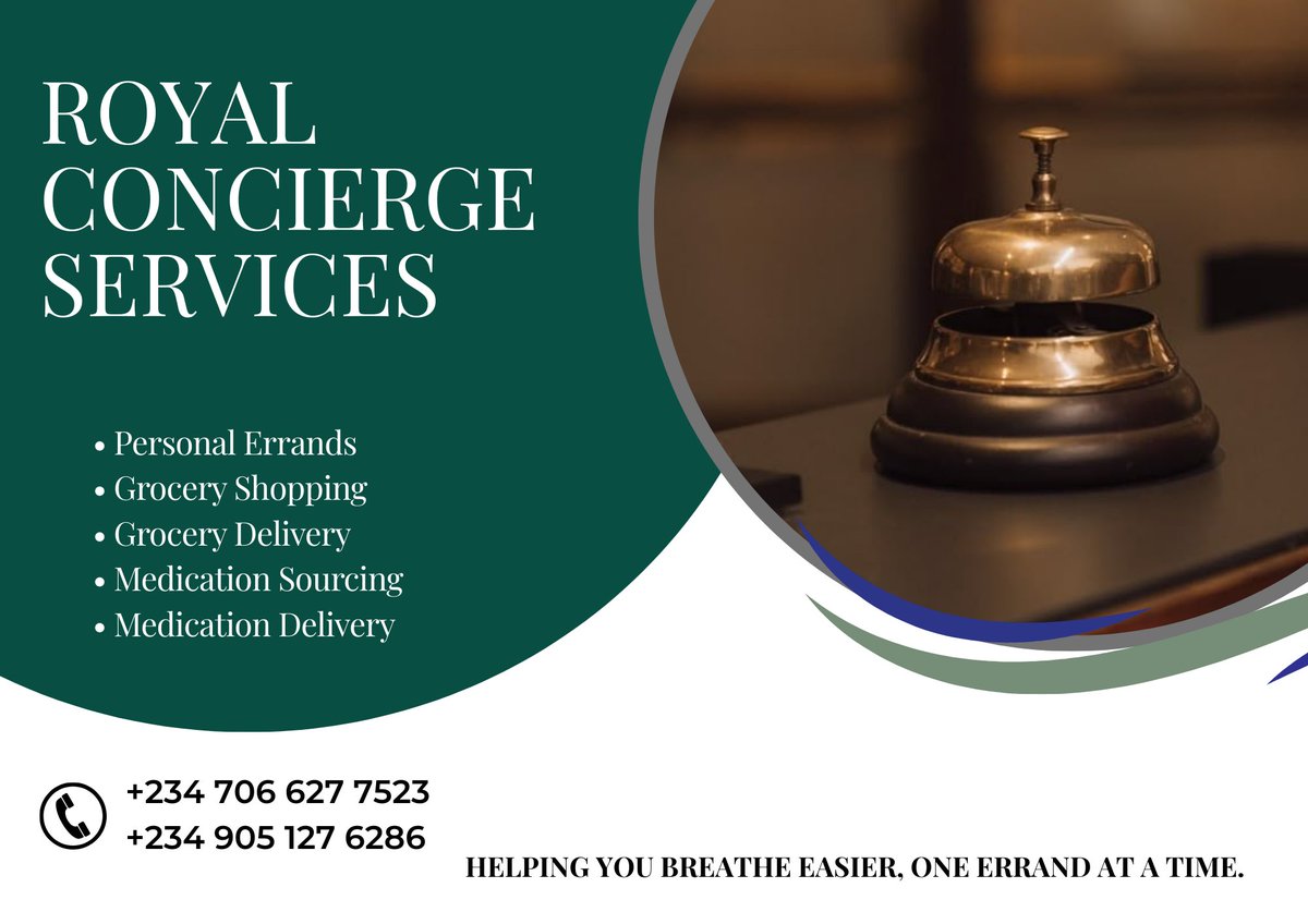 This is for Nigerians outside the country who always have errands to run in Nigeria? 
We are here for you!
We run your errands.
Shop and deliver groceries &amp; medications.
All professionally.
No stress. No stories. No delays.
You stay where you are while We move for you.