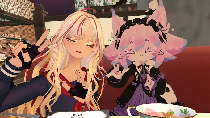 VRイベント「あなただけに優しいヤンキー喫茶」営業日でした #ヤン喫茶_VRC に帰ってきてくださった皆様ありがとうございます! あかねちゃんが「また帰ってきてね～めっっちゃ刺激になったあかねもこっちでがんばる!!」言うてます!