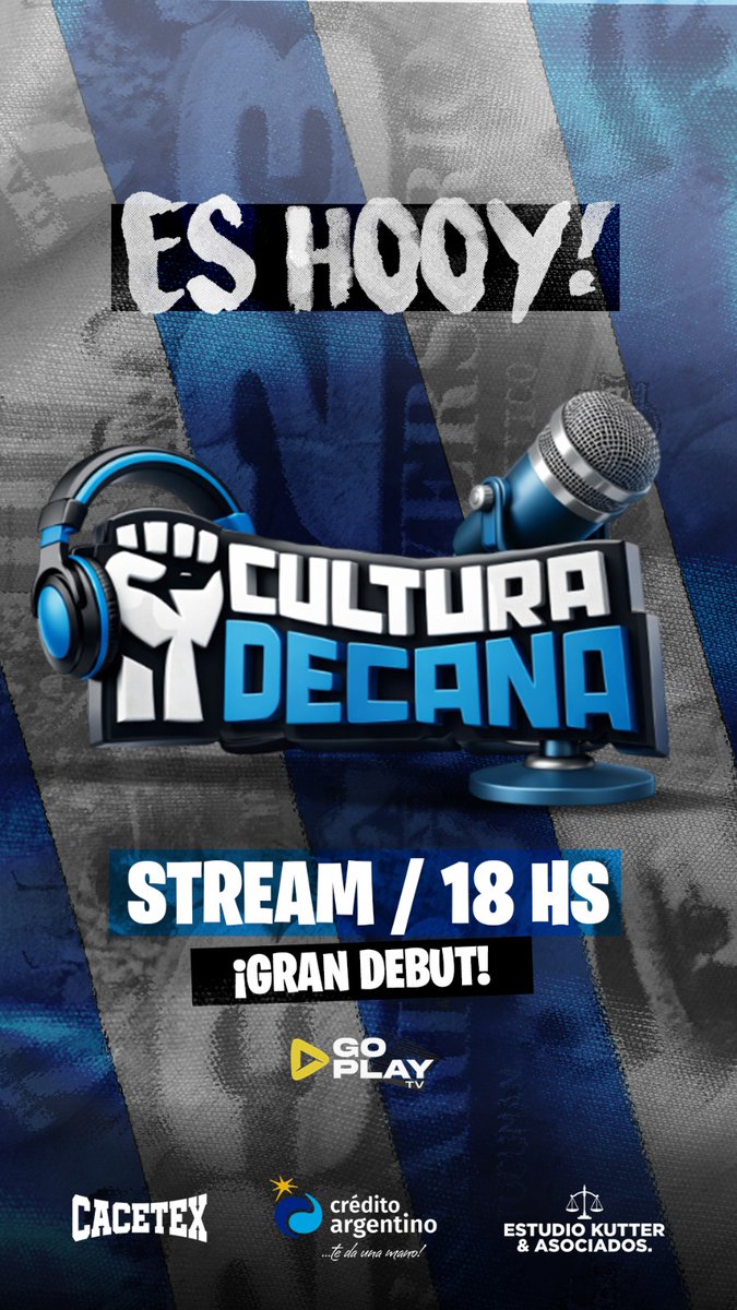 ¡ES HOY!

 ✊🏻DEBUTAMOS EN EL STREAMING Y LO HACEMOS POR EL CANAL DE GOPLAY 📺

👉🏻PRENDETE DESDE LAS 18 HS A TRAVÉS DEL LINK QUE COMPARTIREMOS EN NUESTROS MEDIOS DE COMUNICACIÓN