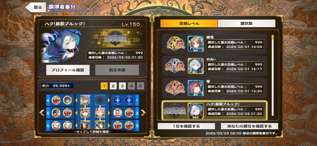 H_W_Brook's tweet photo. 258位でした😅 https://t.co/w5ctdOxUDW