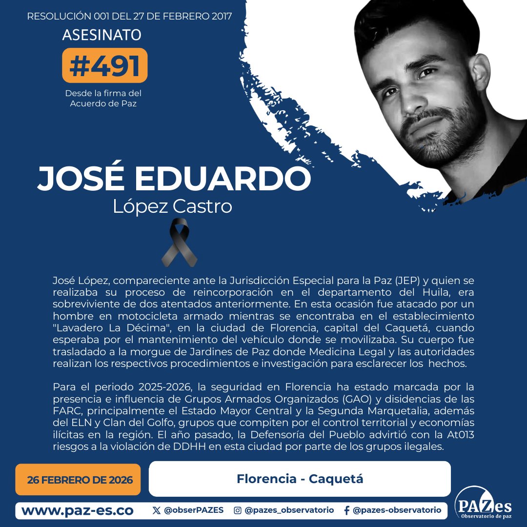 Observatorio de Paz - PAZES tweet media