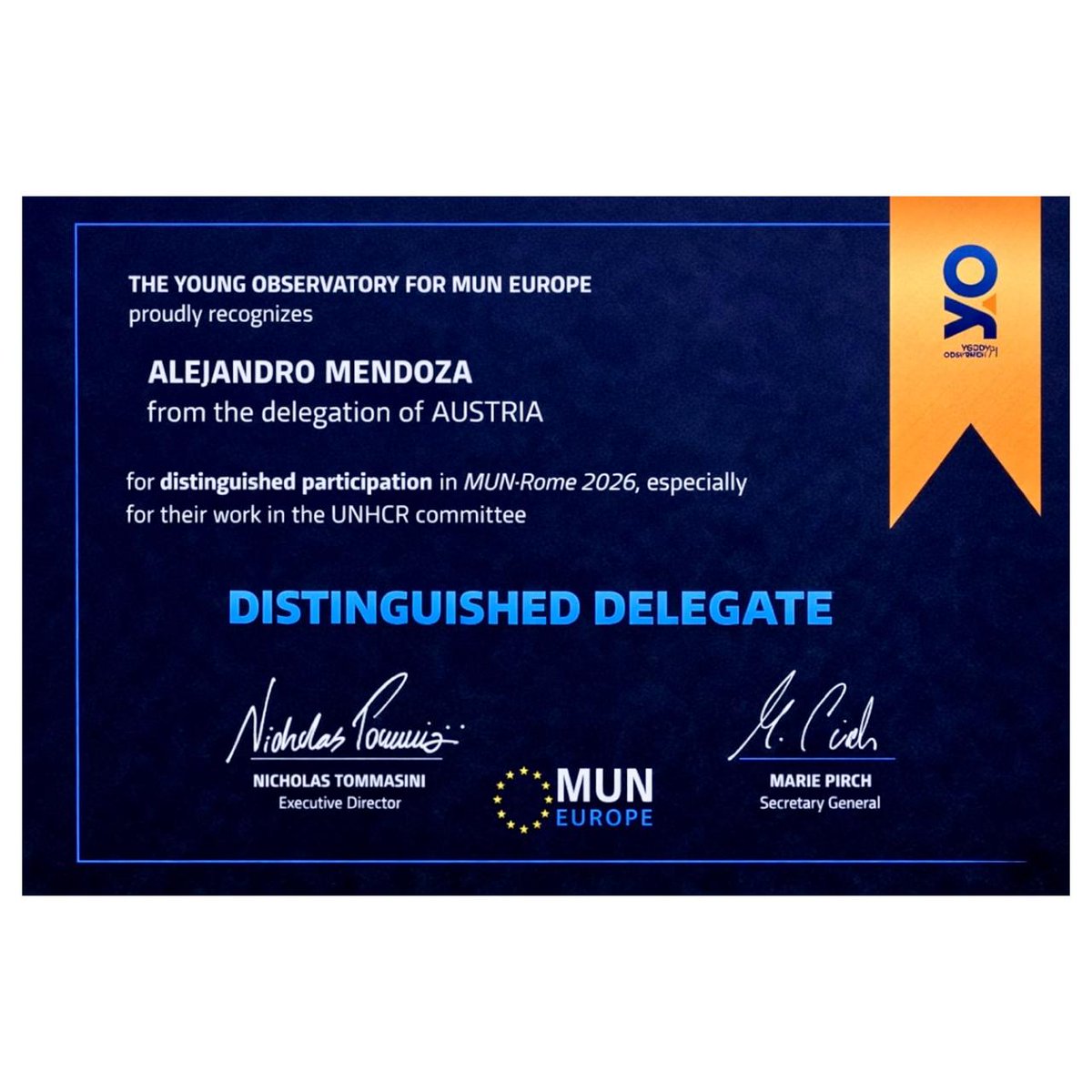 🇮🇹🏛️ MUN Rome 2026 has concluded — and our Sharks delivered! 🦈🌍

🏅 2 Distinguished Delegates
🏅 1 Outstanding Delegate
🏅 1 Honourable Mention
Months of preparation with Ms. Lila Baldeon led to confident, global leadership in action. 💙
#IAAMUN #MUNRome2026 #GoSharks 🦈