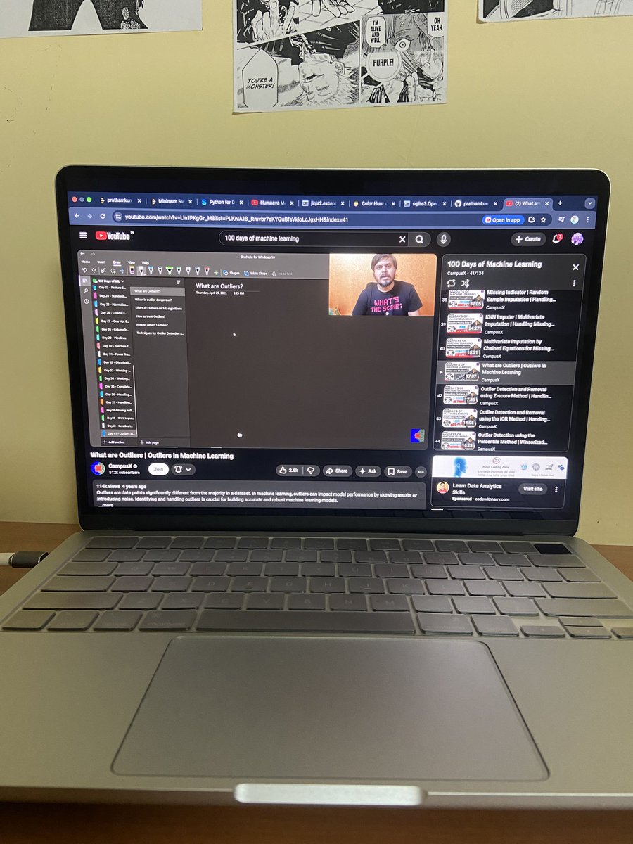 prathamiscoding's tweet photo. Day 41 - Becoming an AI/ML Engineer 
- learned what are outliers, effect of outliers on ml algorithms, how to treat them, how to detect them , techniques to detect them
- solved one leetcode problem
- trained chest and triceps https://t.co/gSXPaoaMUy