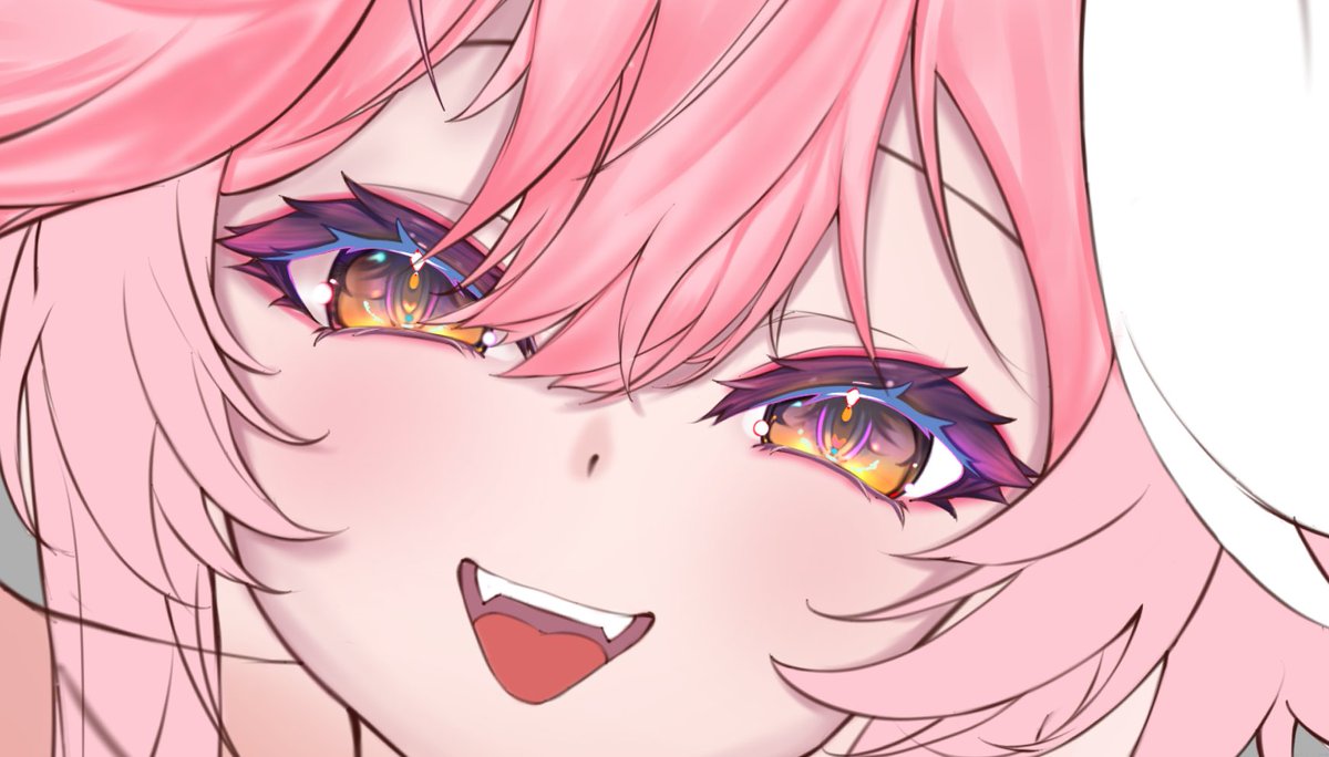 ChishimaRizeru's tweet photo. love Big cat Raora 
Shiny eye!
#WIP #RaorArt https://t.co/FEO6lP8O3d