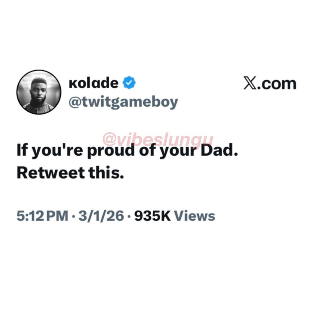 Some heroes no wear capes… they answer “Daddy.” ❤️

RT if your old man tried his best — or drop 🫶🏽 for him.