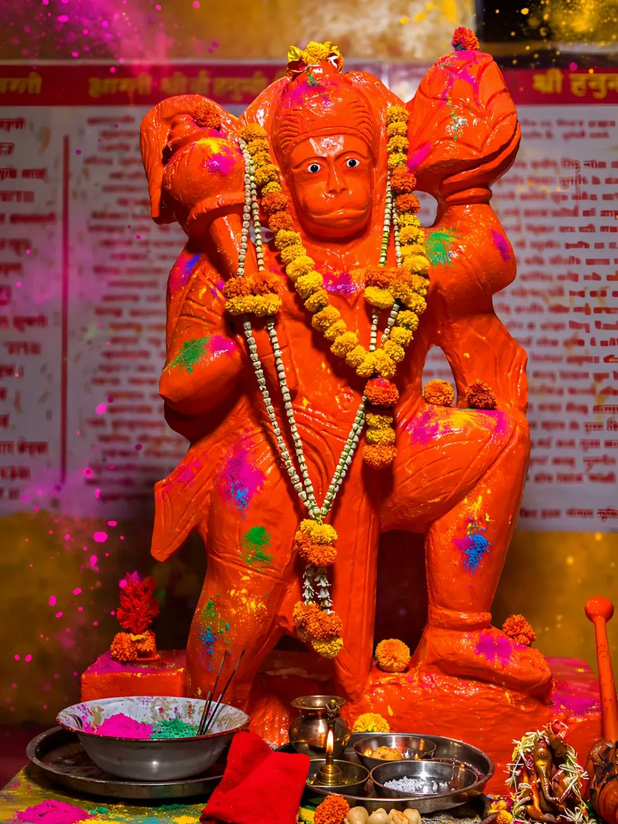 Don’t skip without writing "Jai Bajrangbali Hanuman".

Happy Holi Baba Bajrangbali Hanuman 🙌