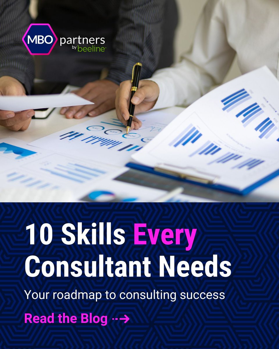 MBOpartners's tweet image. Being great at your job ≠ being great at consulting.

Here are the 10 skills that separate successful consultants from everyone else: 
mbopartners.com/blog/how-manag… 

#ConsultingTips #CareerDevelopment #IndependentWork