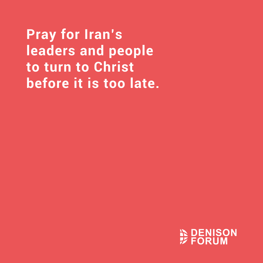 DenisonForum's tweet photo. The United States and Israel launched strikes on Iran on Saturday. Iran has retaliated across the region, and the situation remains fluid.

While the conflict unfolds thousands of miles away, the suffering is real. And so is our responsibility. Scripture calls us to be people of prayer in moments like this. Here are four prompts to help guide your prayers this week. 

Read more on the conflict and additional prayer prompt context here: https://t.co/6gQt1yXMwv
