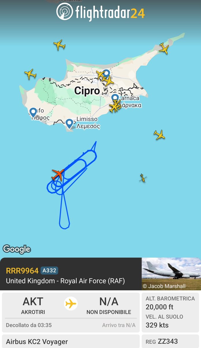 Anyone has news about the #RAF #Voyager activity over the Med? Training activities? AAR support to Typhoons out there to fight possible drones directed to Akrotiri?