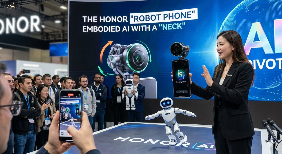 bidon_games's tweet photo. Honor really just dropped a phone that has its own "neck" and a robot that can moonwalk. 🤯
The new "Robot Phone" uses embodied AI to track you during calls and even express emotions. The $2,233 price tag is steep, but the future looks wild. Would you let a robot phone follow you around? 🤳🤖
#HonorMagic #AI #Robotics #FutureTech