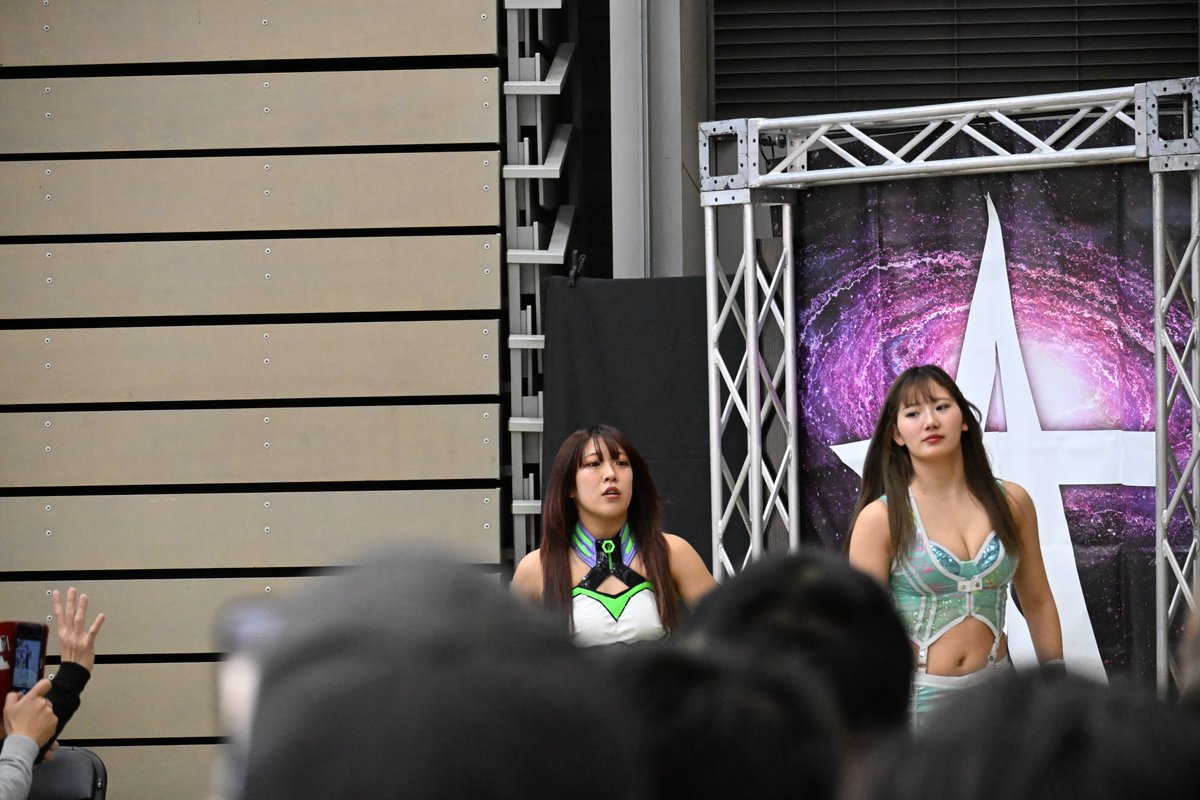 heiwa0324's tweet image. 2026/3・1(日）愛知・刈谷市産業振興センター あいおいホール　#STARDOM　タッグマッチ　＃AZM　＃天咲光由　VS　＃山下りな　＃鉄アキラ