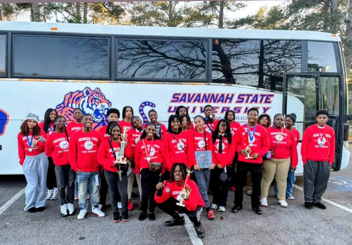 savannahstate's tweet photo. Under the leadership of Bobby Roberts, SSU’s TRIO students recently represented Tiger Nation at GA’s 28th Annual National TRIO Student Leadership Conference!

They brought home:
🥇 1st Place – Talent Show
🥇 1st Place – STEM Bridge Building
🥈 2nd Place – Scholars’ Bowl https://t.co/01cJNwGITR