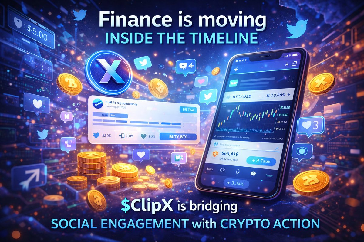 X is moving toward in-timeline trading.
Finance is becoming native to conversation.

Let that sink in.

For years, we’ve had to leave the timeline to trade.
Now the timeline is becoming the trading interface.

This is exactly where $ClipX fits.
While others are building tokens,
