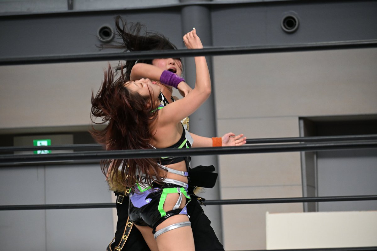 heiwa0324's tweet image. 2026/3・1(日）愛知・刈谷市産業振興センター あいおいホール　#STARDOM　タッグマッチ　#AZM #天咲光由　VS　#山下りな #鉄アキラ