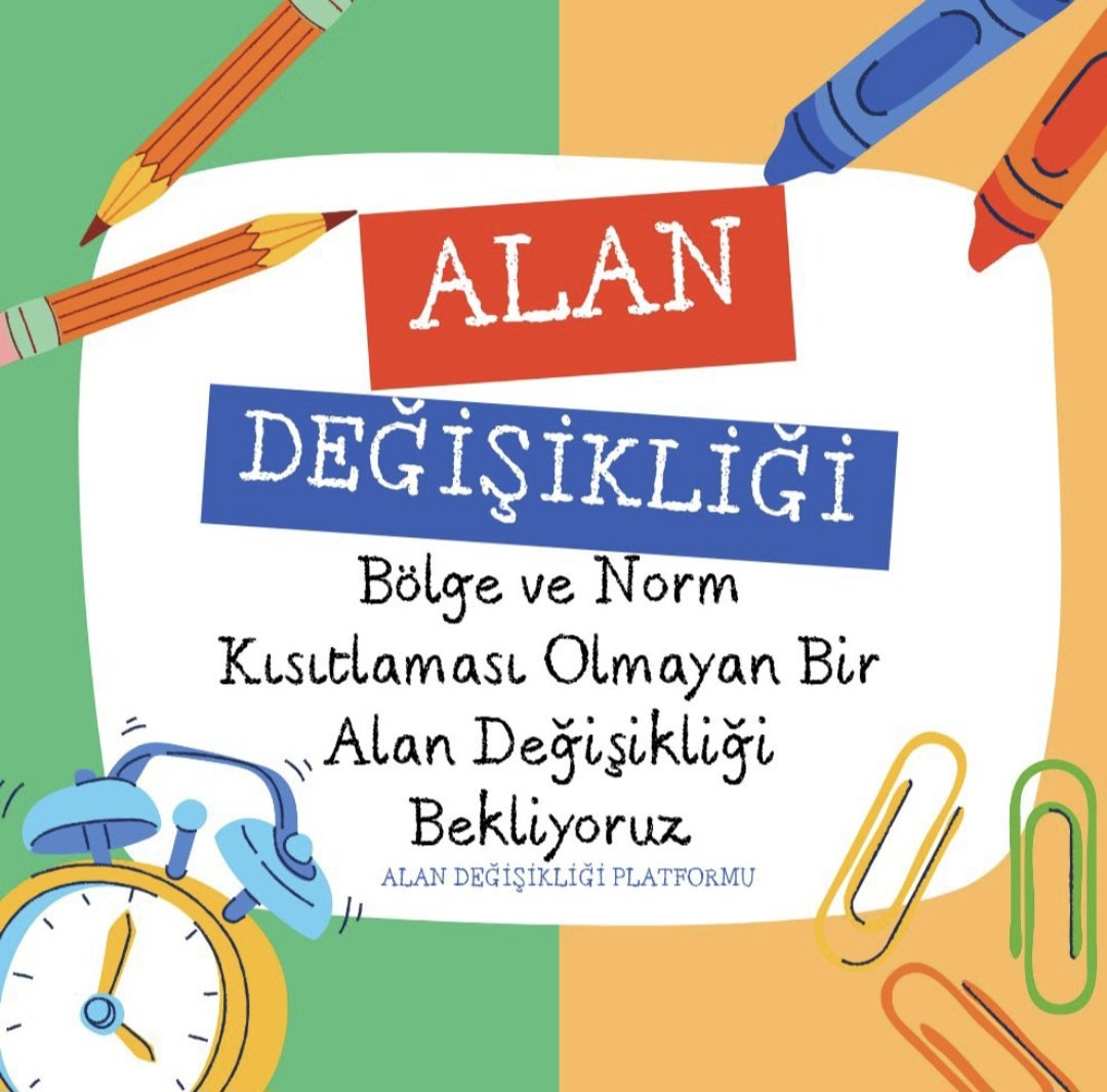 <a href="/turkegitimsen/">Türk Eğitim Sen</a> Diplomaya dayalı #alandeğişikliği kılavuzu ne zaman yayınlanacak?
<a href="/Yusuf__Tekin/">Yusuf Tekin</a> <a href="/tcmeb/">Millî Eğitim Bakanlığı</a> <a href="/mebpgm/">Personel Genel Müdürlüğü</a> <a href="/cftcblnt/">Bülent ÇİFTCİ</a> <a href="/yilmaznazif/">Nazif Yılmaz</a> <a href="/talatyavuz29/">Talat YAVUZ</a> <a href="/_aliyalcin_/">Ali YALÇIN</a> <a href="/EgitimBirSen/">Eğitim-Bir-Sen</a> <a href="/TalipGeylan06/">Talip Geylan</a> <a href="/turkegitimsen/">Türk Eğitim Sen</a>