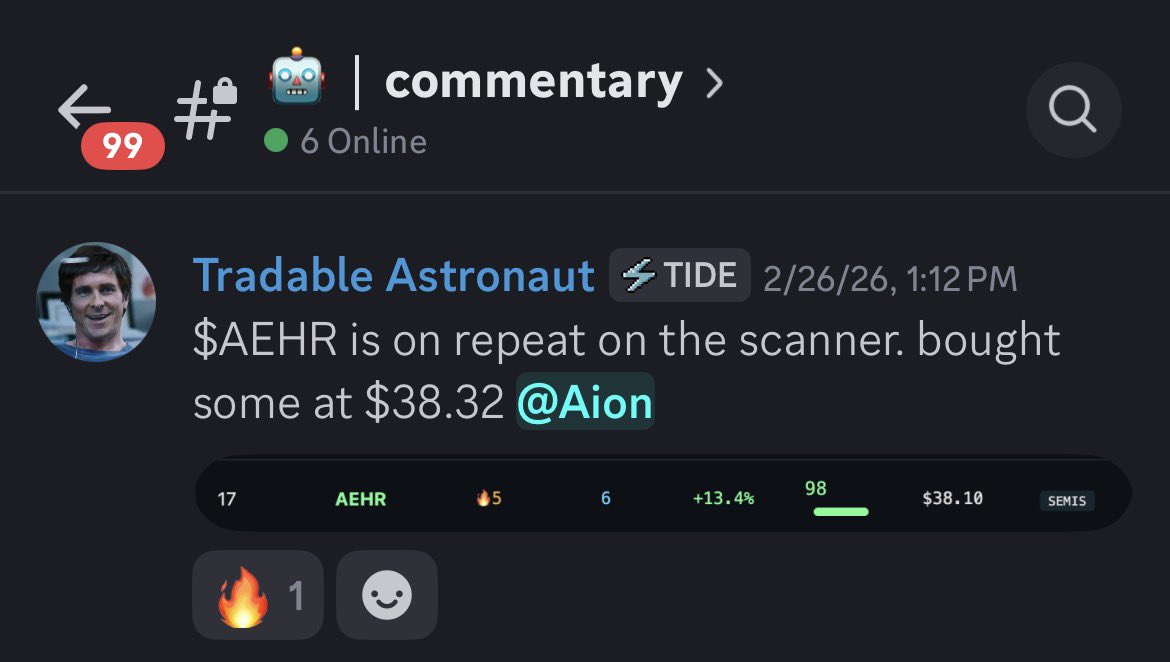 TradableAstro's tweet photo. $AEHR + 15% today

Entire team is winning 💰💰 https://t.co/39l50ppBh7