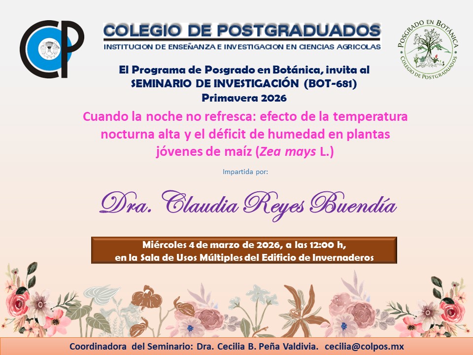 Botanica_Colpos's tweet photo. ¡Continuamos con el ciclo de Seminarios de Botánica Primavera 2026!            

Acompáñanos este miércoles 4 de marzo a las 12 hrs. en la Sala de Usos Múltiples del Edificio de Invernaderos.           

 ¡Te esperamos! ¡No faltes! https://t.co/jj37wW2MPk