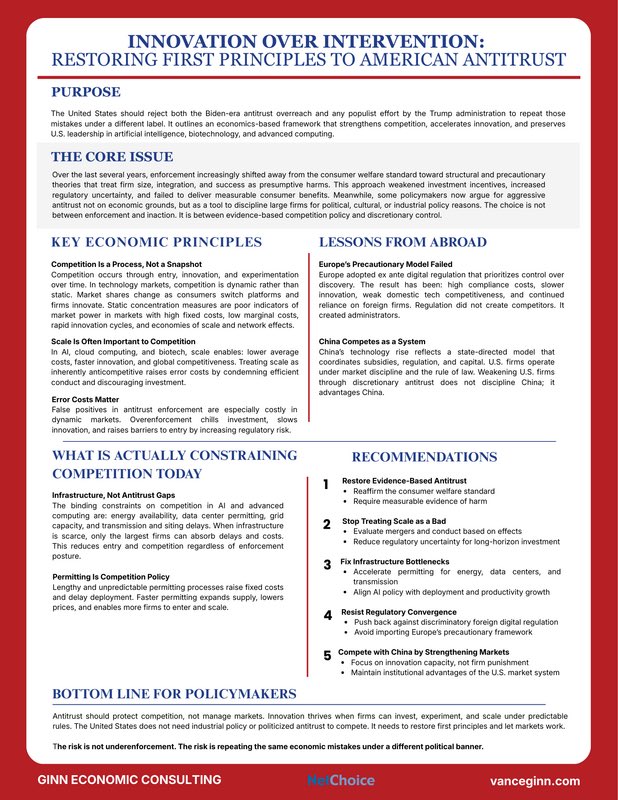 Protect Bottom Line Bottom Line: Antitrust should protect competition, not manage markets ...