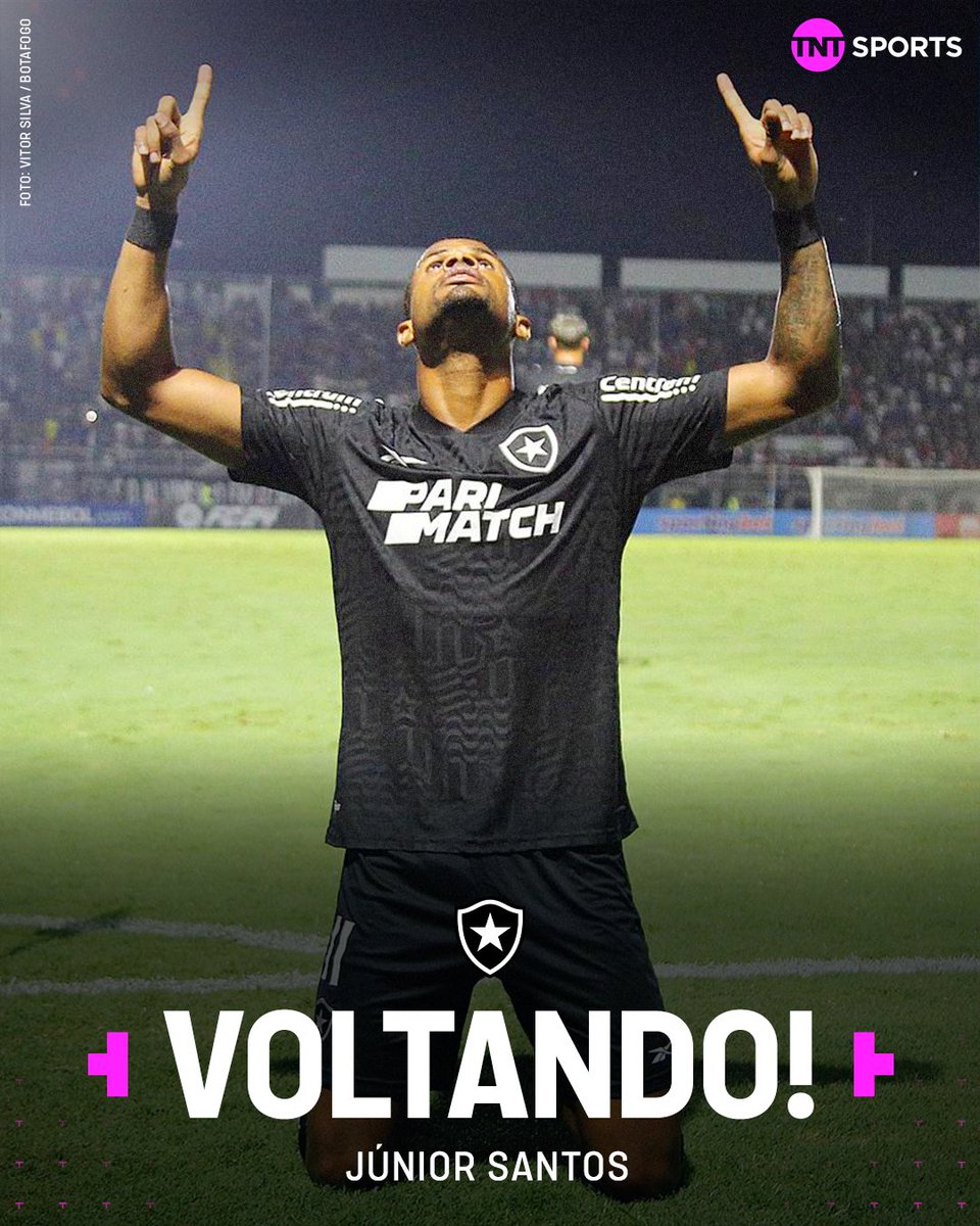 TNTSportsBR's tweet photo. DE VOLTA PRA CASA! 👀 Botafogo está nos ajustes finais para selar o retorno de Júnior Santos! Segundo informação exclusiva da nossa @alinenastari, o Glorioso quer trazer o atacante por empréstimo. A ideia do clube é que o atleta aprimore a forma física para que volte a desempenhar um bom futebol e possa contribuir como fez em 2024 na conquista da Libertadores! #FutebolBrasileiro