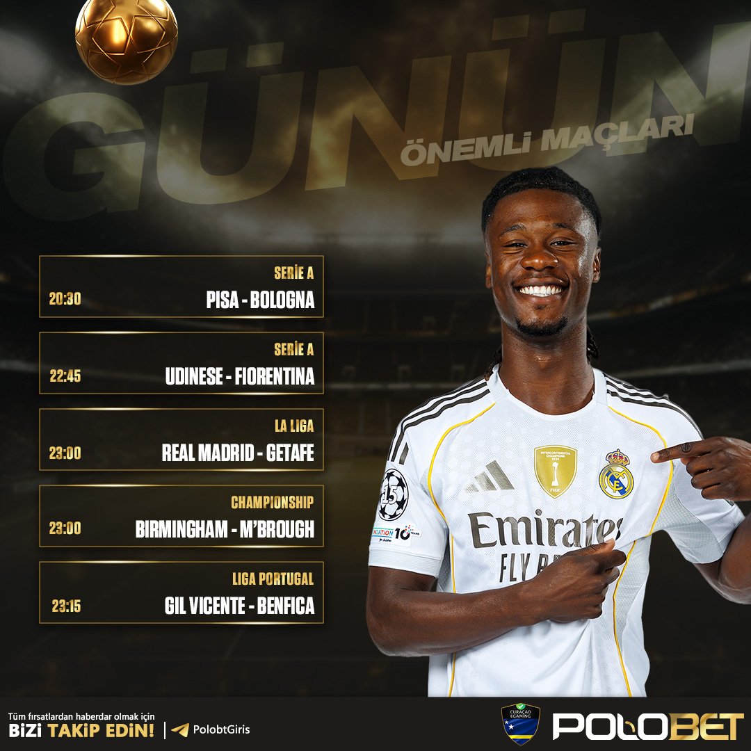 ⚽️ Avrupa'nın kalbi bu akşam Polobet'te atıyor. Real Madrid'den Benfica'ya, günün en popüler maçlarında en yüksek oranları değerlendir, kasanı anında katla‼️

🎁YATIRIM ŞARTSIZ 250 Freebet ile maçın heyecanını riske girmeden kazanca çevir.

🔗Giriş: plbt.site/plbtd