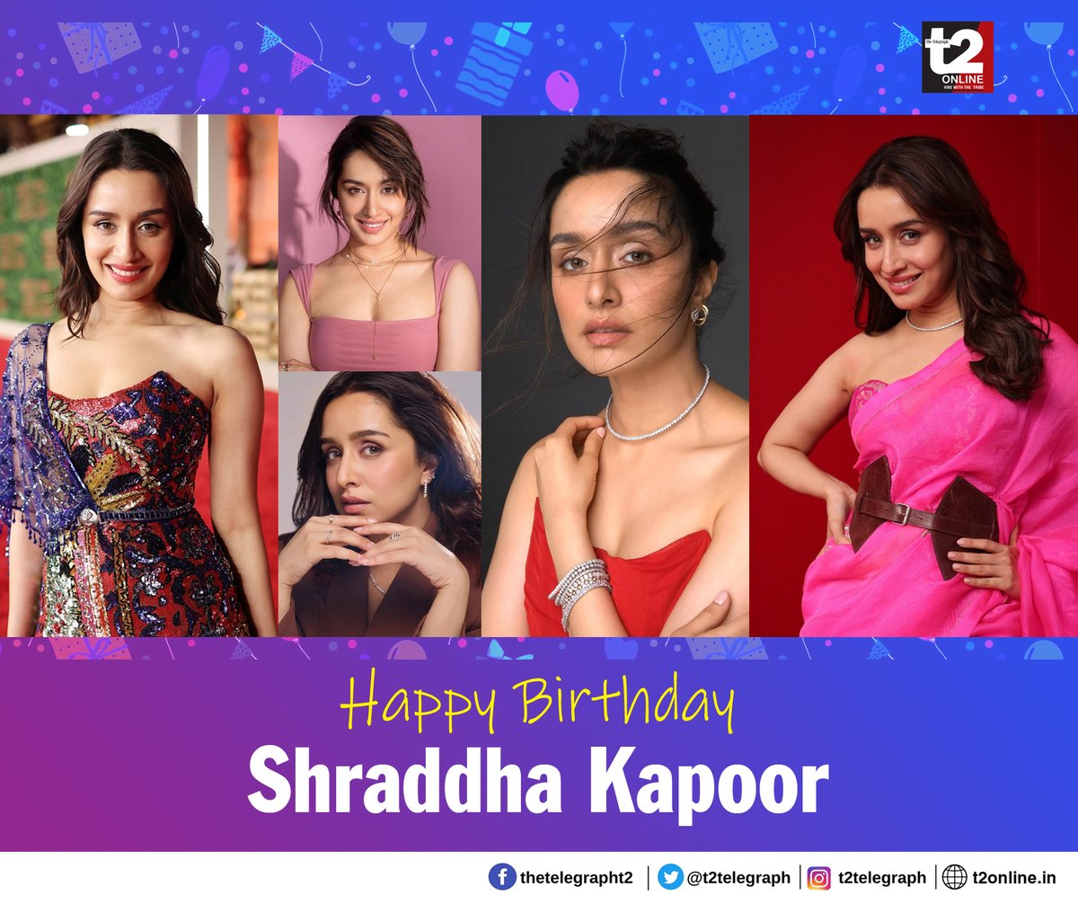 She is the queen of accents, spontaneous giggles and of the box office. t2 wishes Shraddha Kapoor a very happy birthday!
<a href="/ShraddhaKapoor/">Shraddha</a>